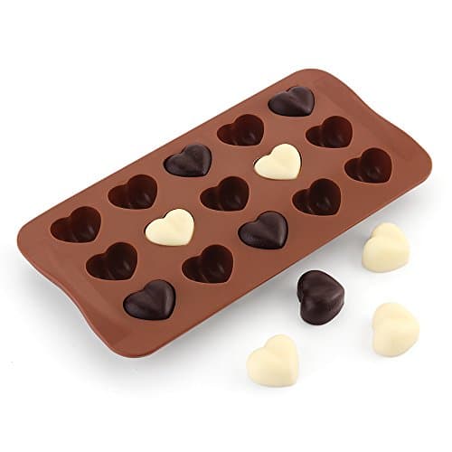 Small Hearts Silicone Molds for Candy Chocolate, Soap, Pudding,Non-stick Gummy Molds, Silicone Mods for Baking,Ice Cube Tray for Freezer (15 Cavity Heart))