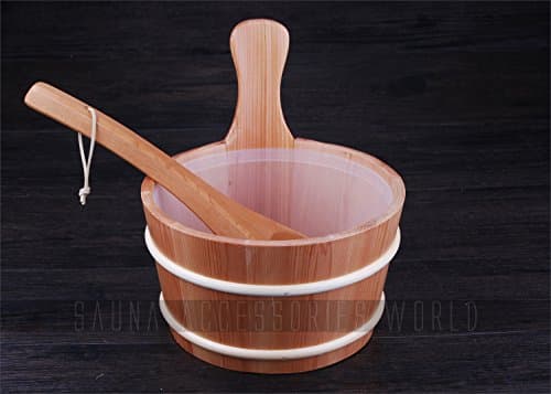 Best Choice 4L Solid Wood Red Cedar Sauna Bucket/Pail with Ladle 4L for sales