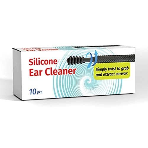 Silicone Ear Cleaner, 10 Pcs Plastic Free, Reusable Effective 100% Silicone, Ear Wax Cleaner, Dual End Spiral Removes Wax with Easy Twist & Grab Stop Itching Improves Hearing Exfoliates
