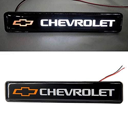 LED Car Decal Logo Light Emblem,Light Logo Front Grille Badge Illuminated Decal Sticker Compatible for Chevy