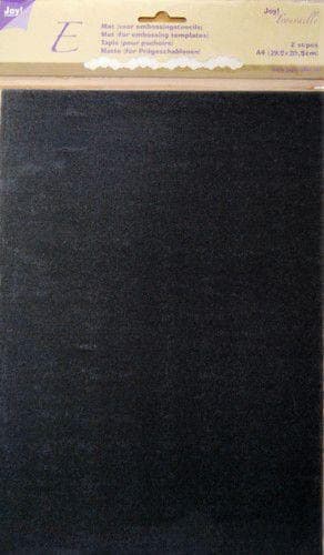 JOY! Crafts JOY! A4 Trouvaille Embossingmatte Embossingmatten, Black, Pack of 2