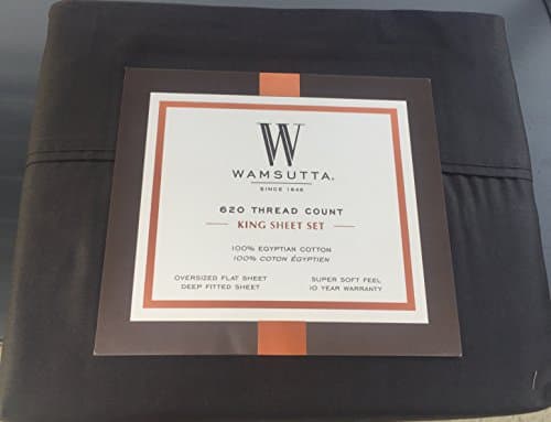 Wamsutta Charcoal Grey King Sheet Set 620 Thread Count Egyptian Cotton
