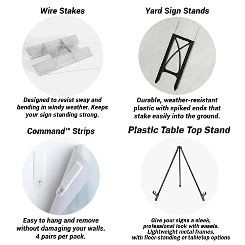 Generic Wedding Sign, Rustic, White, Rectangular, Full Size, Weatherproof, Fade-Resistant, Tabletop, Plastic