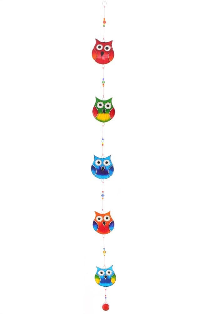 Something Different Wholesale String of Multi Owls (6/18), Multicolour, 77x5x0.5 cm