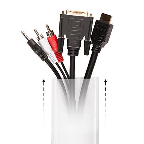 Small Corner Duct Cable Raceway - White - 1.69"x0.9" - 5 Feet