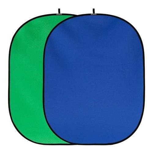Botero Backgrounds 036 5x7' Collapsible Double Side Background, Chroma Green & Chroma Blue