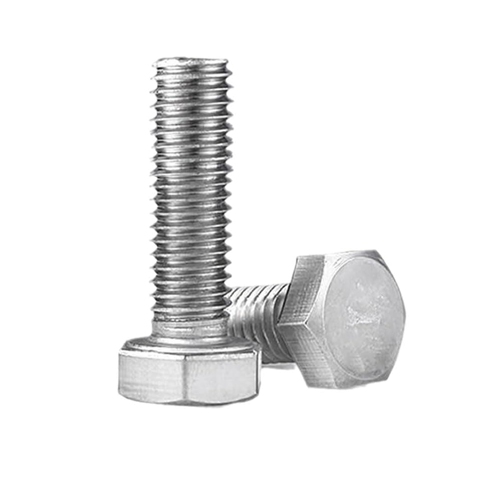 Junter 10pcs M8-1.0 x 35mm Fine Thread Metric Hex Bolts 304 Stainless Steel Hexagon Fully Threaded Screws DIN933
