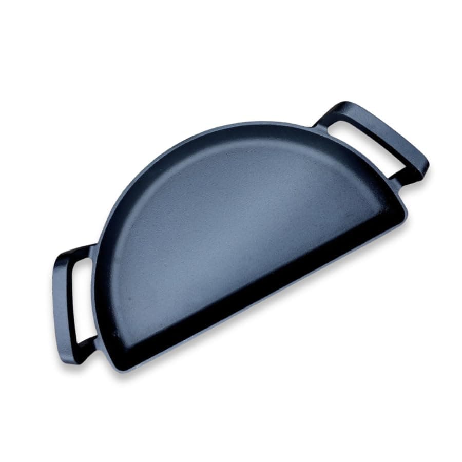 SnS Grills Slow ‘N Sear Cast Iron Drip 'N Griddle Pan 18", 3-in-1 Versatile Grill Accessory for Searing, Griddle and Drippings - Fits Weber & other 18” Kettle Grills