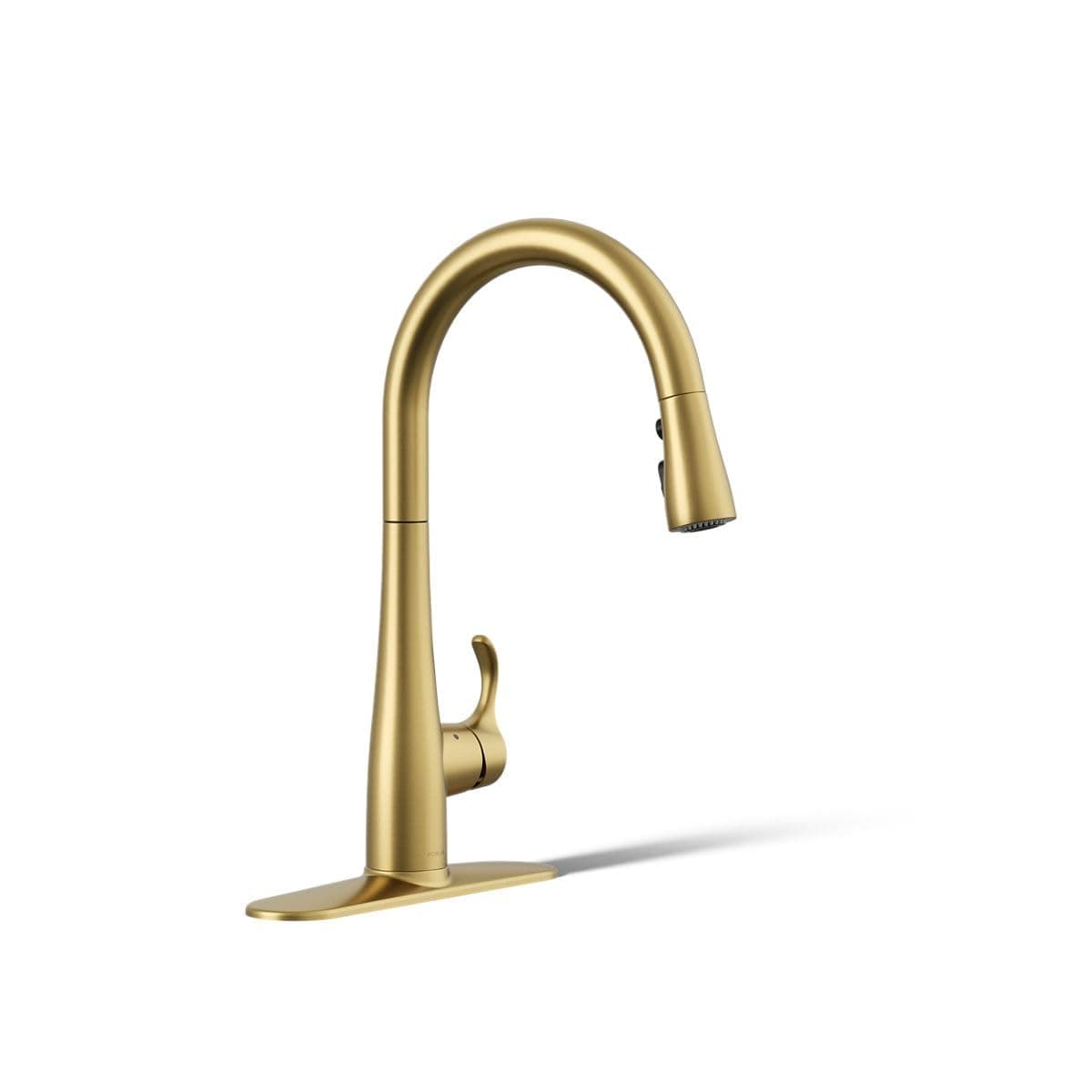 Kohler 22036-2MB Simplice Touchless Pull Down Kitchen Faucet, Kitchen Sink Faucet with Pull Down Sprayer, Vibrant Brushed Moderne Brass