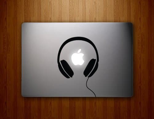 Headphones MacBook Decal Laptop Sticker Decorative Computer Accessory Electronics Vinyl Stickers Mac Book Pro Skins Apple Decals Skin