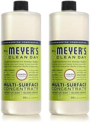 MRS. MEYER'S CLEAN DAY Multi-Surface Cleaner Concentrate, Use to Clean Floors, Tile, Counters, Lemon Verbena, 32 fl. oz (Pack of 2)