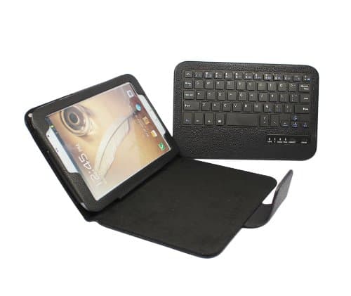 FOME Detachable Bluetooth Keyboard PU Leather Protective Case Tablet with Stand for Samsung Galaxy Note8.0 N5100 N5110 (Black)