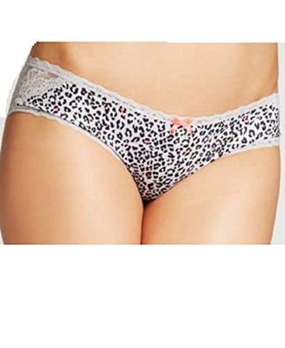 Jenni by Jennifer Moore Micro Lace Trim Bikini, Grey Leopard, XS