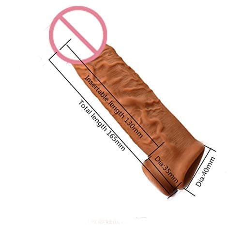 Men Soft Liquid Silicone Extend Sleeve Ring Reusable Delayed Extender Funny Funny,Flesh