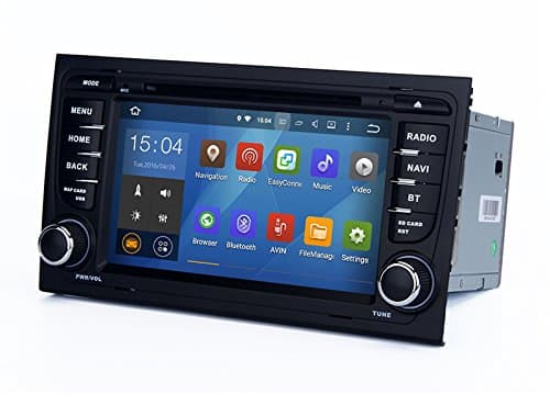 Uunit 2 din 7" Quad-core 1024600 Android 5.1.1 Car DVD GPS Stereo Radio for Audi A4 S4 RS4 2002-2008 WIFI Bluetooth Miror Link free Map