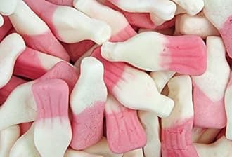 Large Strawberry Milkshake Bottles 500g Share Bag by The Gourmet Sweet Company