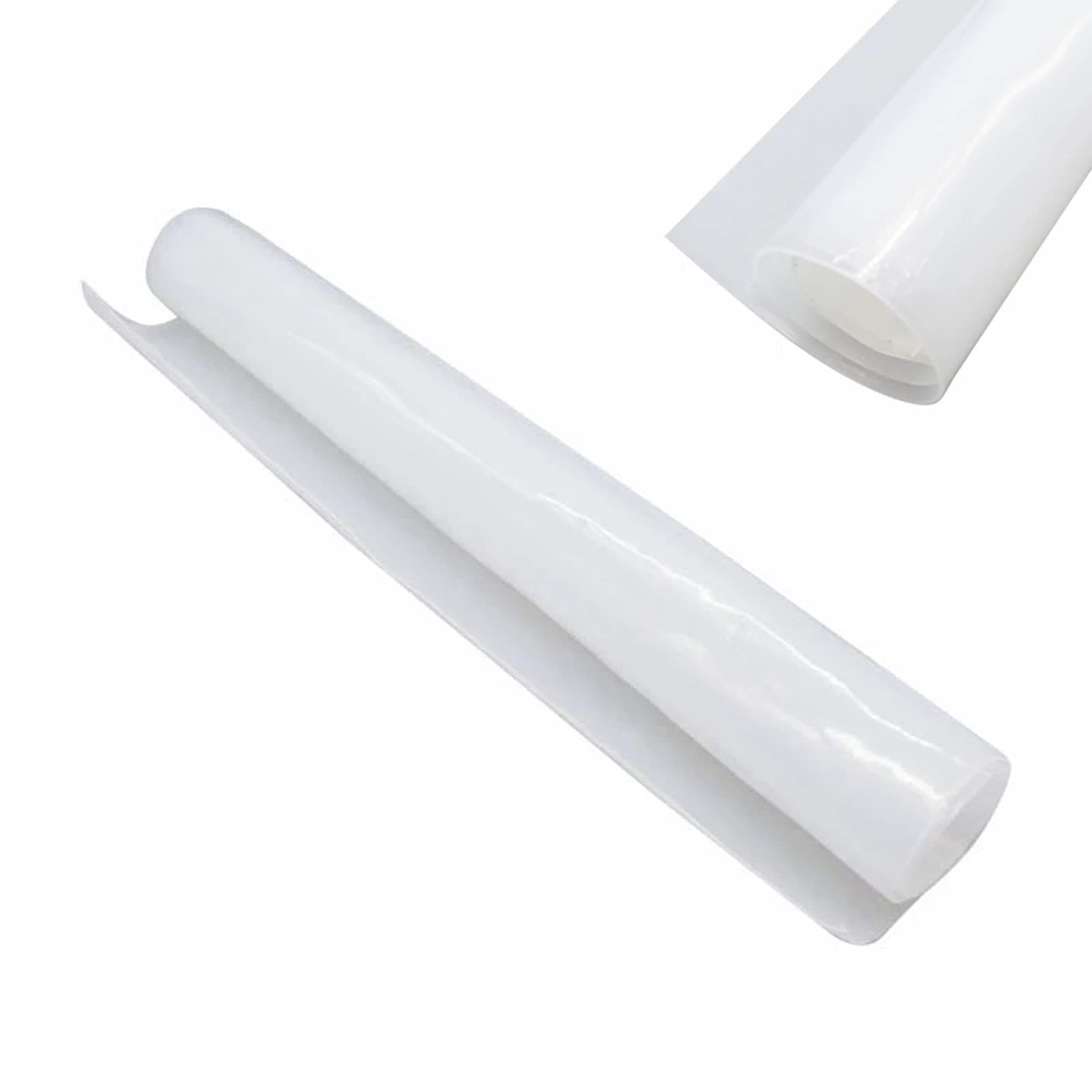 2pcs Silicone Rubber Sheet 20x20 inch High Temperature Thin Transparent Flexible Heat Resistant Rubber Sheet with 1mm Thicknes for Gaskets Covers Lids Sealing