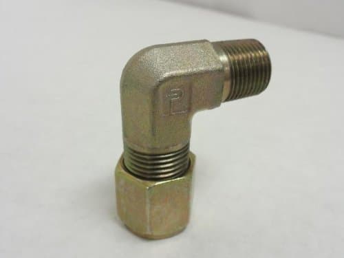 Parker 8 CBU Compression 90Deg Elbow, 3/8" NPT x 1/2"Tube