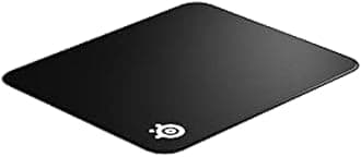SteelSeries QcK Gaming Mouse Pad - Large Stitched Edge Cloth - Extra Durable - Optimized For Gaming Sensors - Black