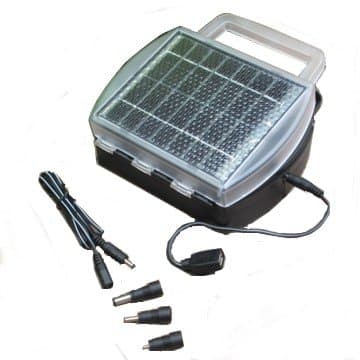 Solar Battery & USB Charger, Charges 4 AA, AAA, C or D cells with USB port & other power supply plugs