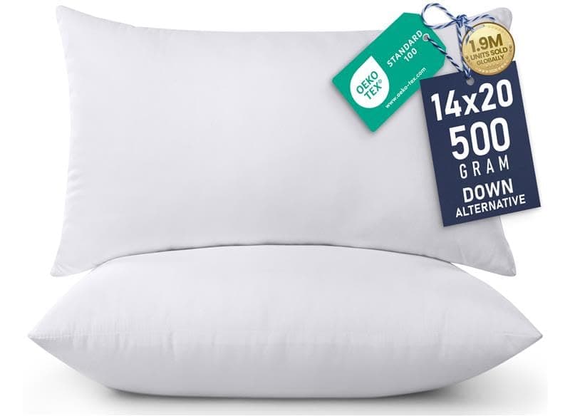 Utopia Bedding Decorative Cushion Inserts, Bed and Sofa Cushions, Indoor Decorative Cushions, 2 Pieces, 35.5 x 50.8 cm, White