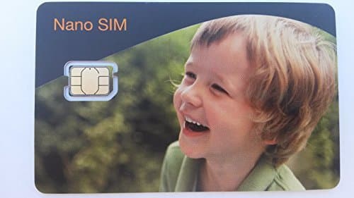 Prepaid Nano Size SIM Card New & Activated Ready for use with Free Incoming Calls and SMS Including SIM Card Case iPhone Pin English User Guide