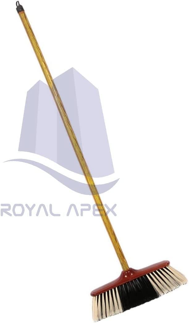 Biella™ Sweeping Broom Brush with Handle - Soft Bristle Multipurpose Cleaning Tool for Indoor/Outdoor Home Kitchen Patio etc.