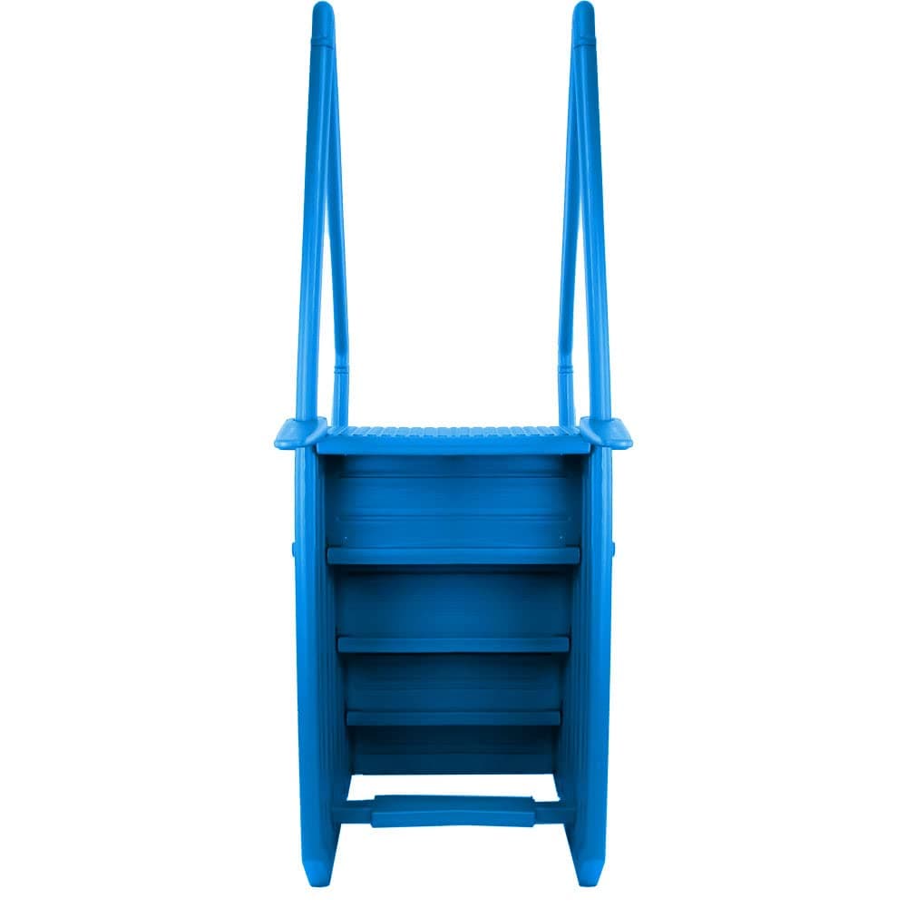 Aqua Select Anti-Slip in-Pool Steps | Blue | for Above Ground Swimming Pools | Can Mount to Decks 48" to 54" H | Safety Stairs Capacity Up to 250 lbs