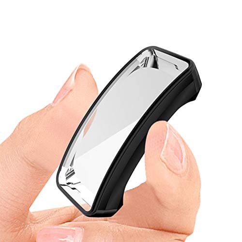 for Fitbit Inspire/Inspire HR Screen Protector Cases, ICAA Soft TPU All-Around Protective Shockproof Scratch-Proof Fitbit Inspire/Inspire HR Accessories for Fitbit Inspire/Inspire HR Black