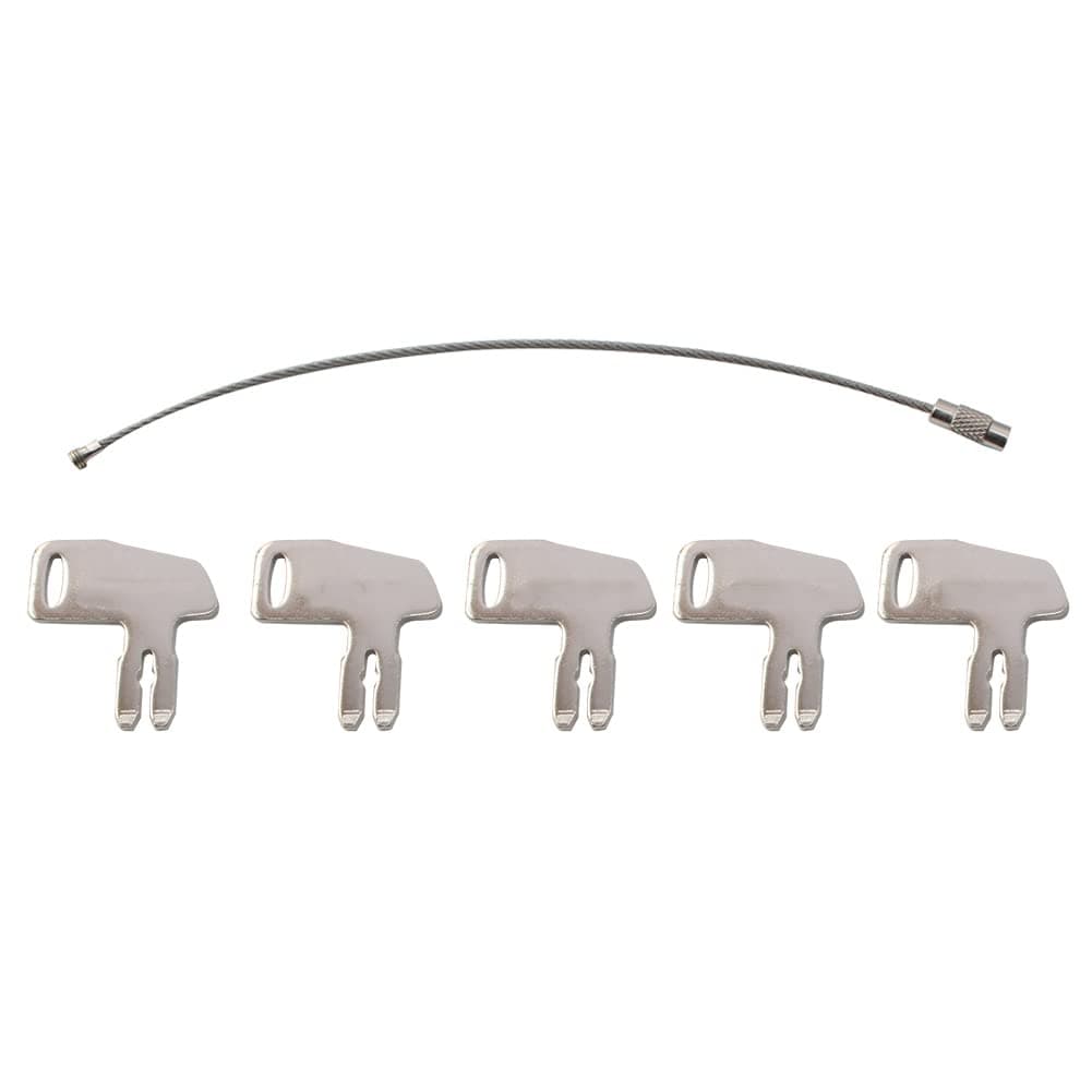 FSFY Battery Switches Key Replace Part Number K2C166, 5PCS Ignition Master Battery Disconnect Isolator Key Replacement For Komatsu Construction Equipment