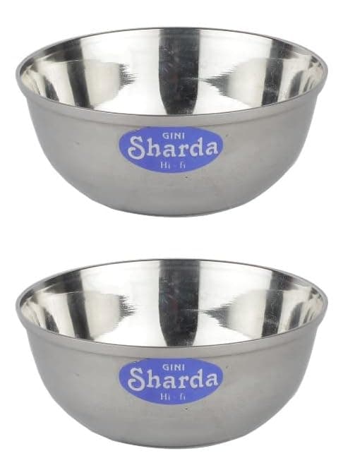 Sharda Metals Curry Serving Bowls Vati Katori for Kitchen & Dining, Stainless Steel (2)