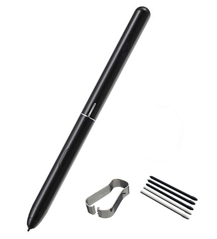 Galaxy Tab S4 Stylus Touch S Pen Replacement for Samsung Galaxy Tab S4 EJ-PT830B T835 T837 with OTG - C Type Adapter & Tips/Nibs (Black)