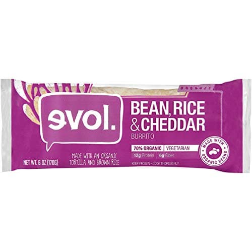 Evol Bean, Rice and Cheddar Burrito, 6 Oz