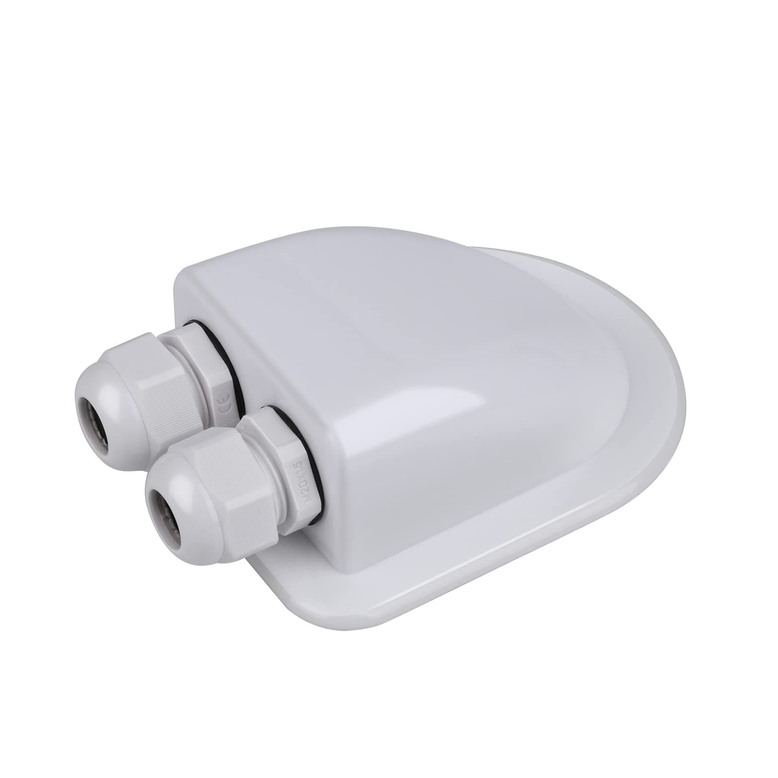 HQST Double Cable Entry Housing Mount Cable Waterproof ABS Gland Box for RV, Boats, Caravans, Marine