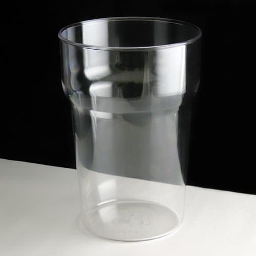 Virtually Unbreakable Polycarbonate Nonic Plastic Pint Glass (Pack of 10)