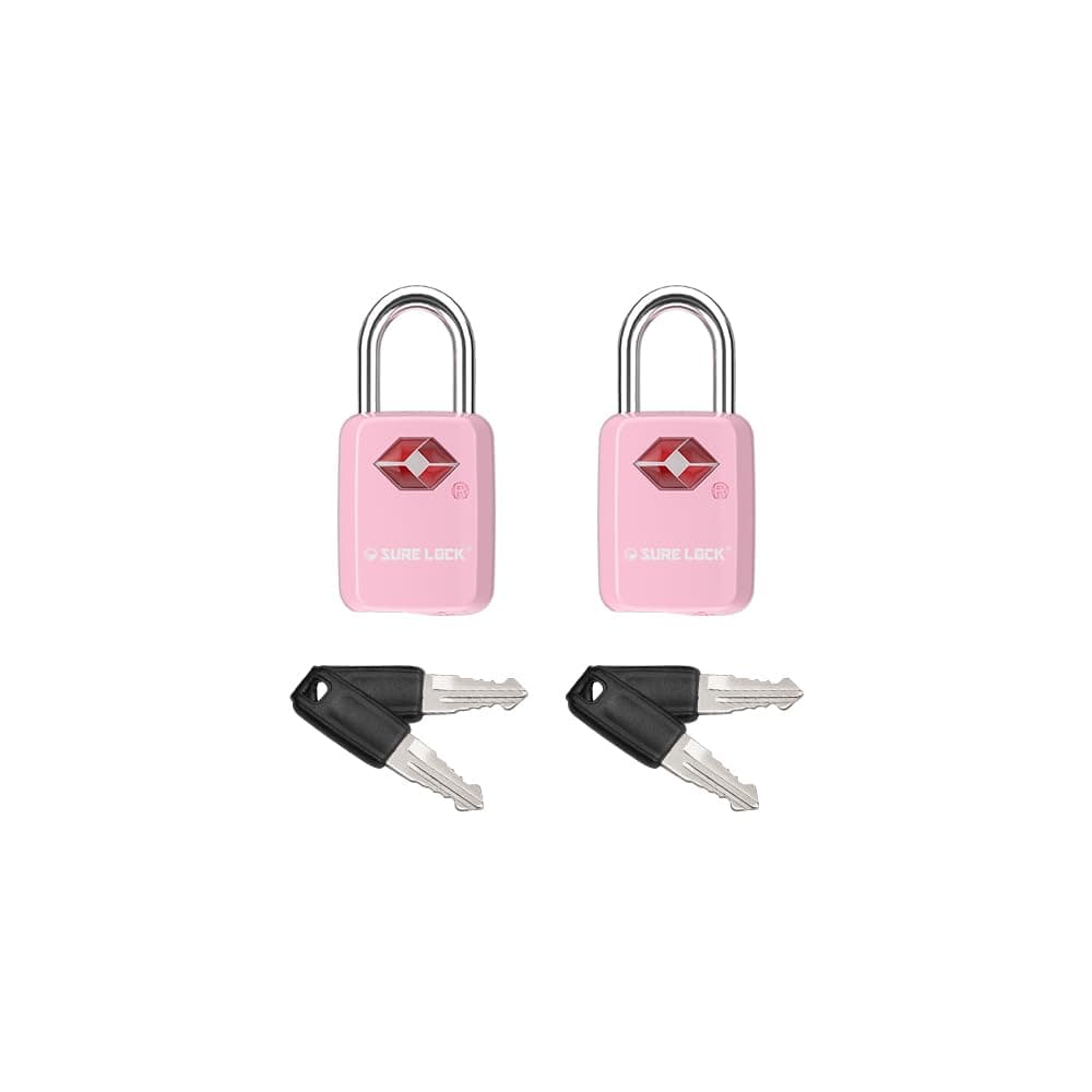 Mini TSA Approved Keyed Luggage Lock – One Key Opens All, Fits Tight Zipper Gaps & Small Pull Holes, Compact Travel Lock for Suitcases, Backpacks & Handbags