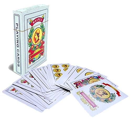 Spanish Playing Cards - Full Deck with 50 Cards - Smooth Plastic Coated Cards – cartas Barajas o Naipes Espanoles in a Beautifully Artistic Traditional Design