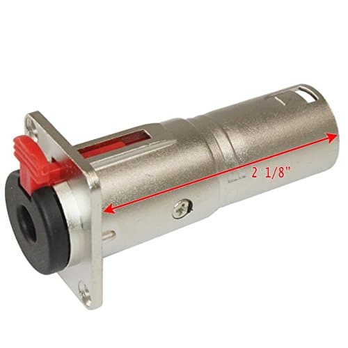 1/4 TRS to XLR Male Pass Through Panel Mount Jack