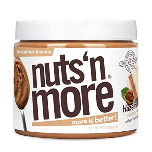 Nuts ‘N More Hazelnut Blondie Spread - High Protein, Low Carb, Low Sugar, Gluten Free, Non-GMO, All-Natural Keto Nut Butter Snack (15oz Jar)