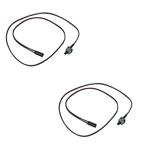 Asicminer (2 Pack) 2 Pin SW PC Power Cable on/Off Push Button ATX Computer Switch Wire 60cm