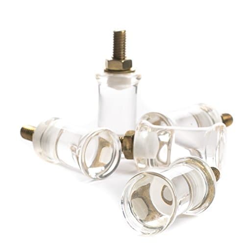 Package of 20 Clear Acrylic Spool Knobs for Crafting and Decor