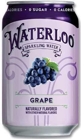 Waterloo Grape Sparkling Water, 12 Fluid Ounce - 12 count per pack -- 2 packs per case.