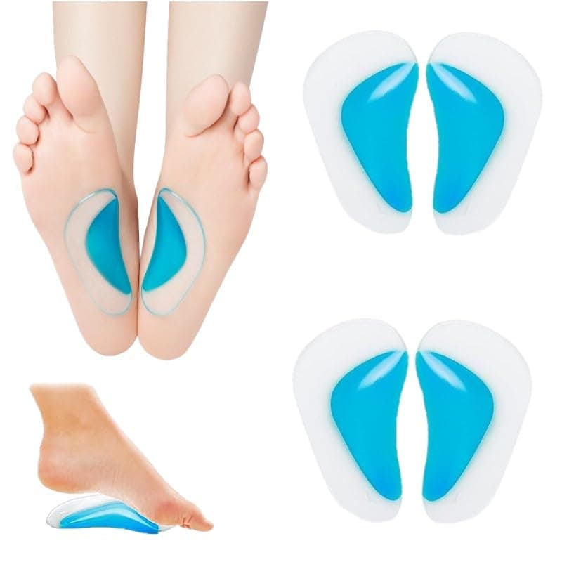 Arch Support For Flat Feet Insoles Correction Pads,For Flat Feet & Plantar Fasciitis,Orthopedic Support Insoles Cushion For Pain Relieves,Gel High Cushion Insert,One Size Fits All (2 Pairs)