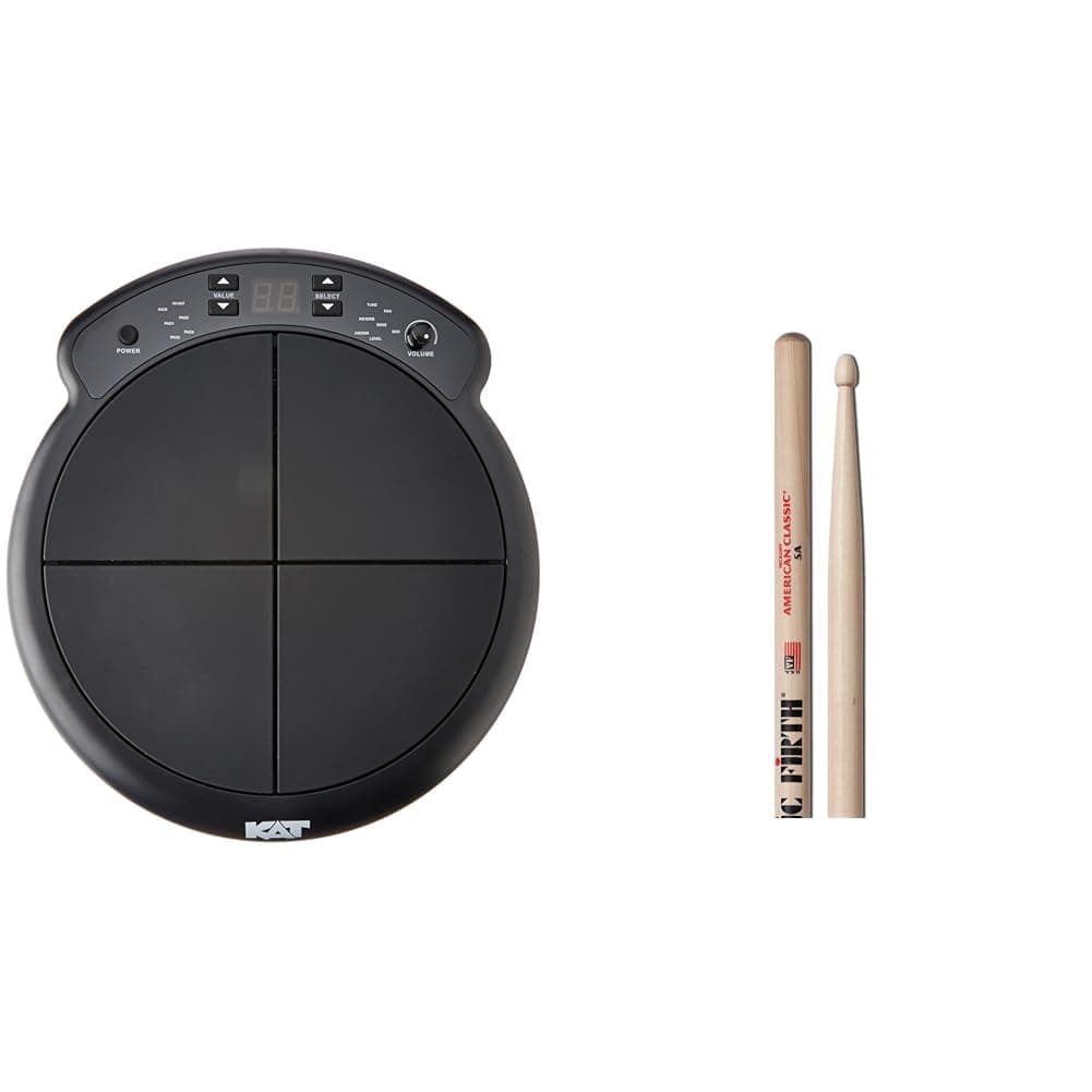 KTMP1 Electronic Drum and Percussion Pad Sound Module, Black & Vic Firth American Classic 5A Drum Sticks