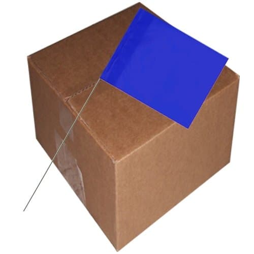 Marking/Survey Flags, 4" x 5" w/21" wire, several colors, Blue - 1000 case