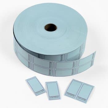 Blue Blank Double Roll Raffle Tickets - VBS Vacation Bible School Supplies/Decor - 2000 Sets