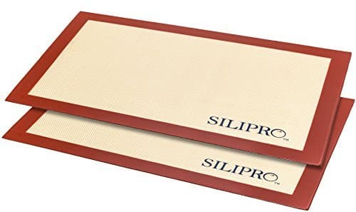 Silipro Non-stick Silicone Baking Mat Set 2pk ââ‚¬â€œ Easy to Clean + Dishwasher Safe ââ‚¬â€œ 16 5/8" x 11" Fits Half Size Sheet Pans