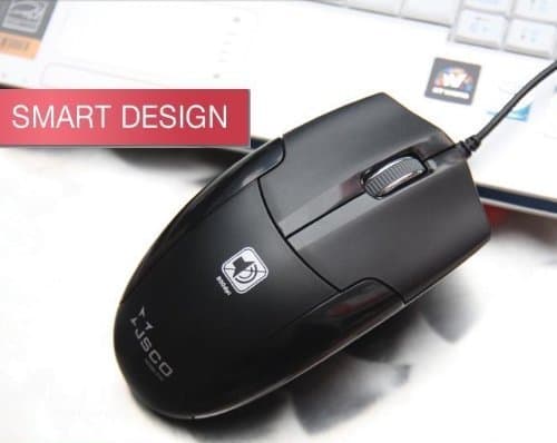 Noiseless USB Optical Computer Wheel Mouse 800 DPI Super Quiet JNL-006K Black Silent