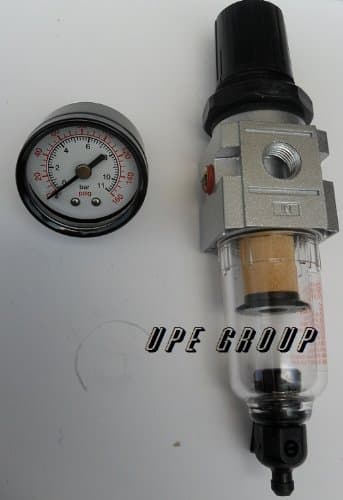 1/4" Mini Filter Regulator Combo compressed air line paticulate CLEAN COMPRESSED AIR SYSTEM MOISTURE SEPARATOR REGULATE PRESSURE