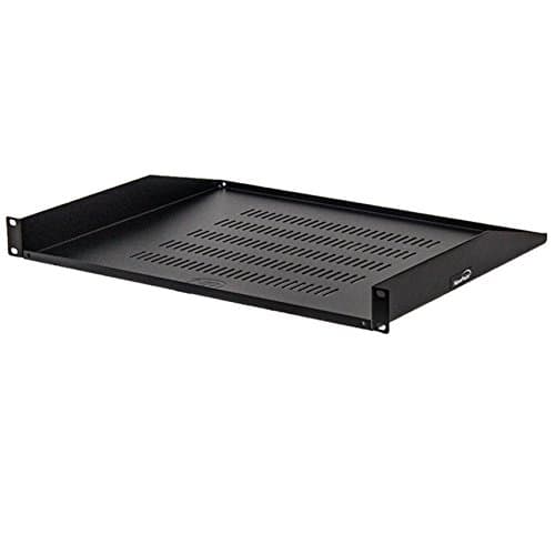 Cantilever Server Shelf Vented Shelves Rack Mount 19 Inch 1U Black 14 Inches (350mm) deep